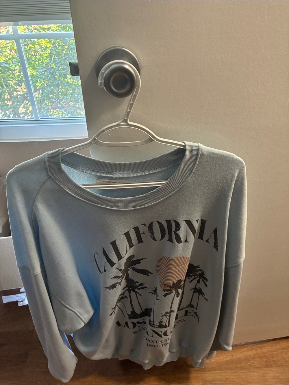California Graphic Crewneck Sweatshirt - Light Blue